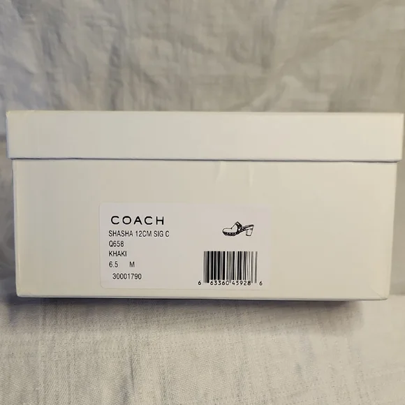 Coach Brown Mules with Signature Monogram and Chunky Heel - Picture 8 of 8